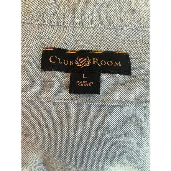 Club room long sleeve button up light denim color size large - Picture 5 of 5